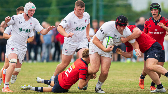 Action from the Boys U19 Interprovincial match between Ulster and Munster on Saturday 23 August 2025. Photo: John McMurtry. © FRU SPORTS 2025.