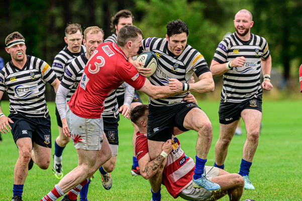 Action from the Championship 1 match between Randalstown and CIYMS on Saturday 30 August 2025. Photo: Cyril Boyd. © FRU SPORTS 2025.