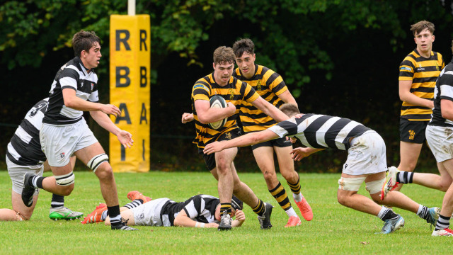 Action from the Senior Friendly match between Royal Belfast Academical Institution and Belvedere College on Saturday 6 September 2025. Photo: Cyril Boyd. © FRU SPORTS 2025.