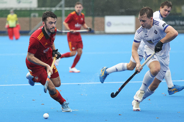 Action from the Men All Ireland Hockey League match between Banbridge HC and Three Rock Rovers HC on Saturday 13 September 2025. © FRU SPORTS 2025.