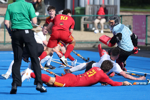 Action from the Men All Ireland Hockey League on Sunday 21 September 2025. © FRU SPORTS 2025.
