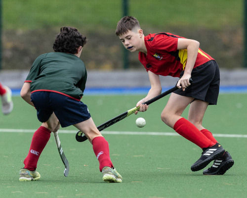 Action from the match between Banbridge Academy U14 and Friends School U14 on Saturday 11 October 2025. Photo: Bob Given. © FRU SPORTS 2025.