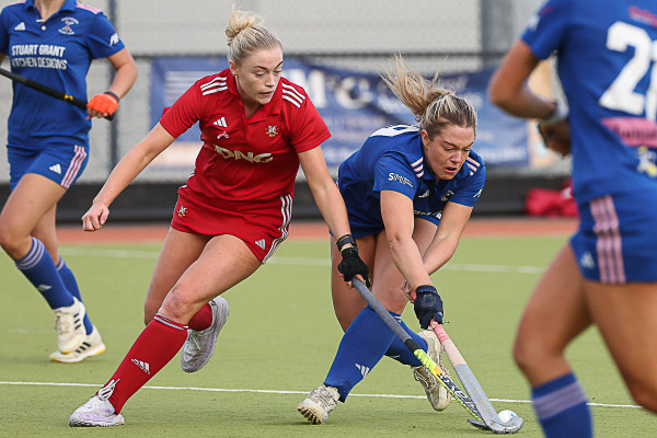 Action from the All Ireland Hockey League match between Portadown and Old Alex on Sunday 2 November 2025. © FRU SPORTS 2025.