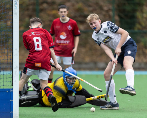 Action from the McCullough Cup Tier 2 match between Lurgan College and Methodist College on Wednesday 5 November 2025. Photo: Bob Given. © FRU SPORTS 2025.
