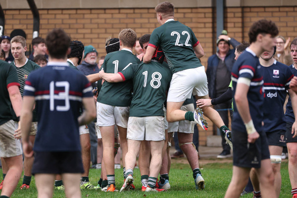 Action from the Schools Cup match between Friends School and Larne Grammar on Saturday 8 November 2025. © FRU SPORTS 2025.