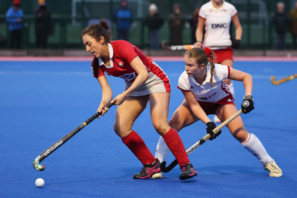 Action from the All Ireland Hockey League match between Pegasus HC and Old Alexandra HC on Saturday 15 November 2025. © FRU SPORTS 2025.
