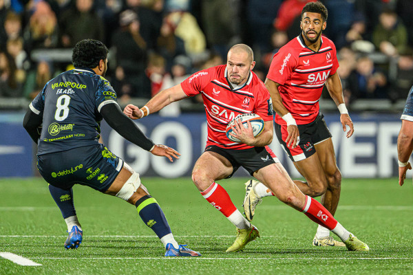 Action from the United Rugby Championship match between Ulster and Benetton on Friday 28 November 2025. Photo: Cyril Boyd. © FRU SPORTS 2025.