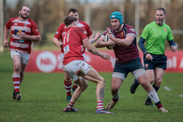 Action from the Junior Shield match between Academy and Randalstown on Saturday 29 November 2025. Photo: John McMurtry. © FRU SPORTS 2025.