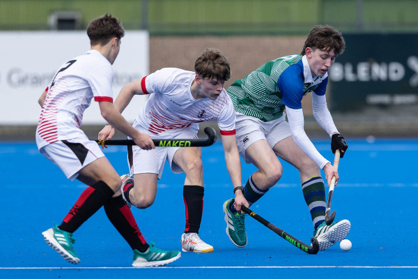 Action from the McCullough Cup match between Grosvenor Grammar School and Regent House on Wednesday 3 December 2025. Photo: Bob Given. © FRU SPORTS 2025.