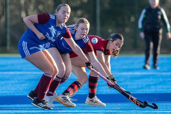 Action from the Senior Schoolgirls Cup match between Victoria College and Lurgan College on Friday 12 December 2025. Photo: Bob Given. © FRU SPORTS 2025.