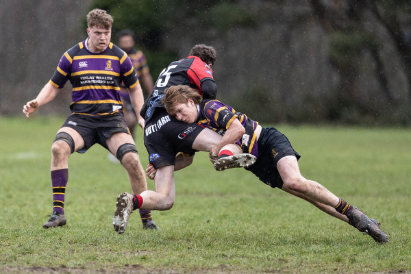 Action from the Crawford Cup match between Instonians 3XV and Rainey 2XV on Saturday 13 December 2025. Photo: Bob Given. © FRU SPORTS 2025.