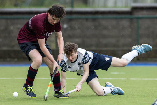 Action from the Burney Cup match between Methodist College and Belfast Royal Academy on Wednesday 14 January 2026. Photo: Bob Given. © FRU SPORTS 2026.