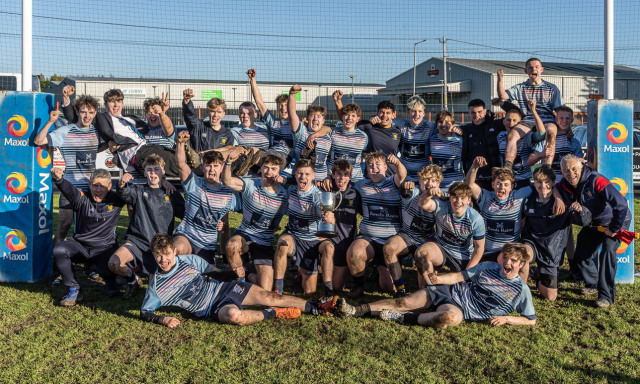 Action from the U18 High Schools Cup match between Bangor Academy and St Louis Grammar School on Wednesday 15 January 2026. Photo: Bob Given. © FRU SPORTS 2026.