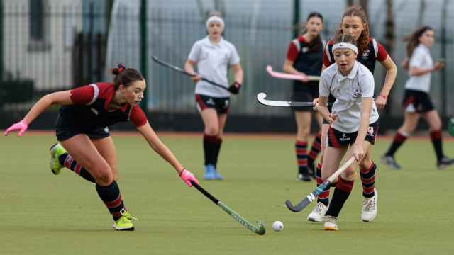 Action from the Junior Cup match between Larne Grammar and Ballymena Academy on Saturday 24 January 2026. Photo: John McMurtry. © FRU SPORTS 2026.