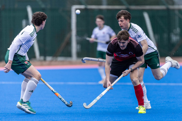 Action from the Anderson Cup match between Queens and South Antrim on Saturday 24 January 2026. Photo: Bob Given. © FRU SPORTS 2026.