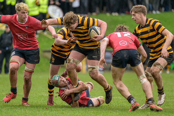 Action from the Schools Cup match between RBAI and Coleraine Grammar on Saturday 2 January 2026. Photo: Cyril Boyd. © FRU SPORTS 2026.