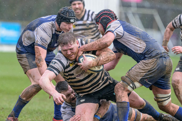 Action from the Championship 1 match between Ciyms and Portadown on Saturday 31 January 2026. Photo: Cyril Boyd. © FRU SPORTS 2026.