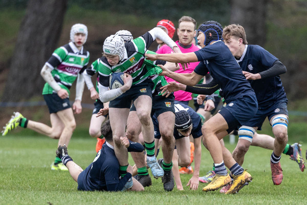 Action from the Medallion Shield match between Methodist College and Sullivan Upper School on Tuesday 3 February 2026. Photo: Bob Given. © FRU SPORTS 2026.