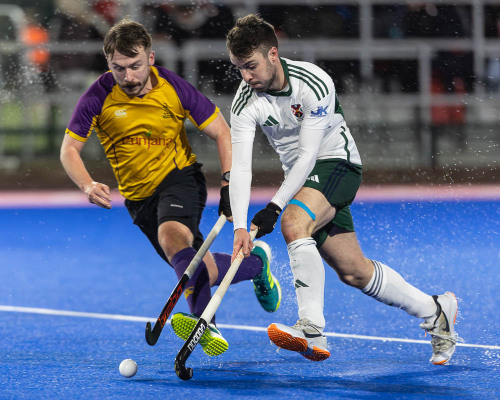 Action from the match between Queens University and Instonians on Thursday 12 February 2026. Photo: Bob Given. © FRU SPORTS 2026.