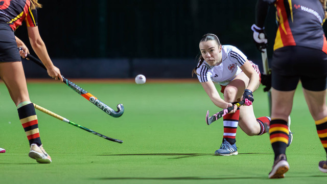 Action from the Premier League match between Larne and Lurgan O (Abandoned) on Friday 13 February 2026. Photo: John McMurtry. © FRU SPORTS 2026.