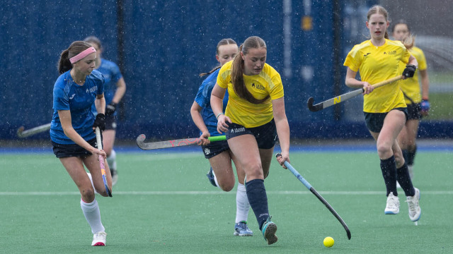 Action from the Ulster U15 Representative Tournament match between Blue and Yellow on Sunday 15 February 2026. Photo: Bob Given. © FRU SPORTS 2026.