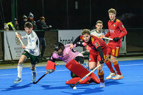 Action from the Anderson Cup match between Banbridge and Queen's University on Wednesday 18 February 2026. Photo: Cyril Boyd. © FRU SPORTS 2026.