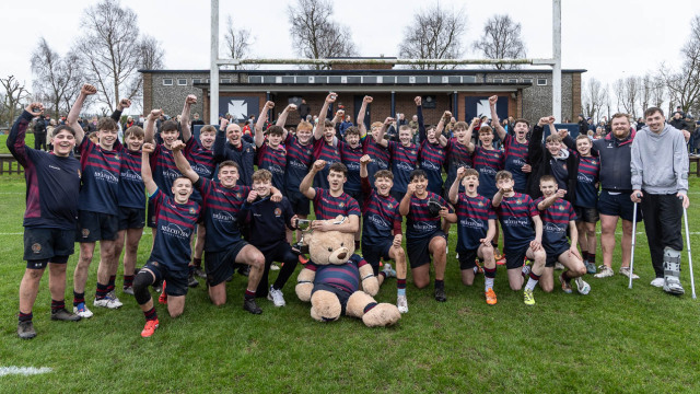 Action from the match between Belfast Royal Academy and Friends School on Saturday 21 February 2026. Photo: Bob Given. © FRU SPORTS 2026.