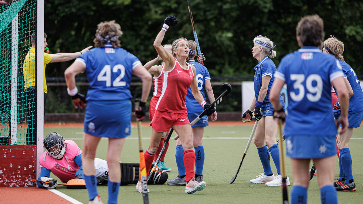 Action from the Women's Hockey Masters Four Nations Tournament at Stormont, Belfast, 12-14 June 2026