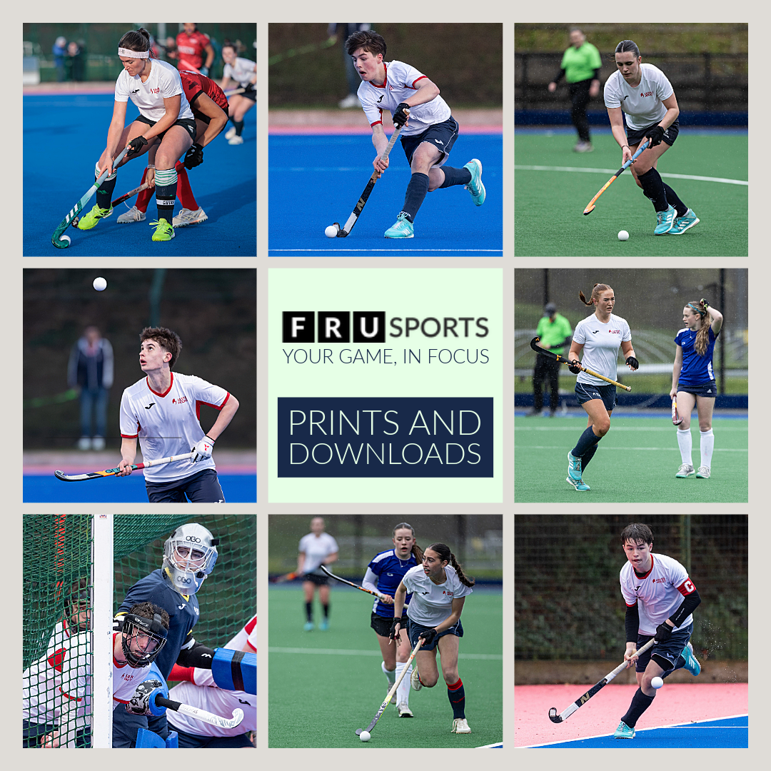 Call to action for the Front Row Union Prints and Downloads site, showing images of various hockey players in action.