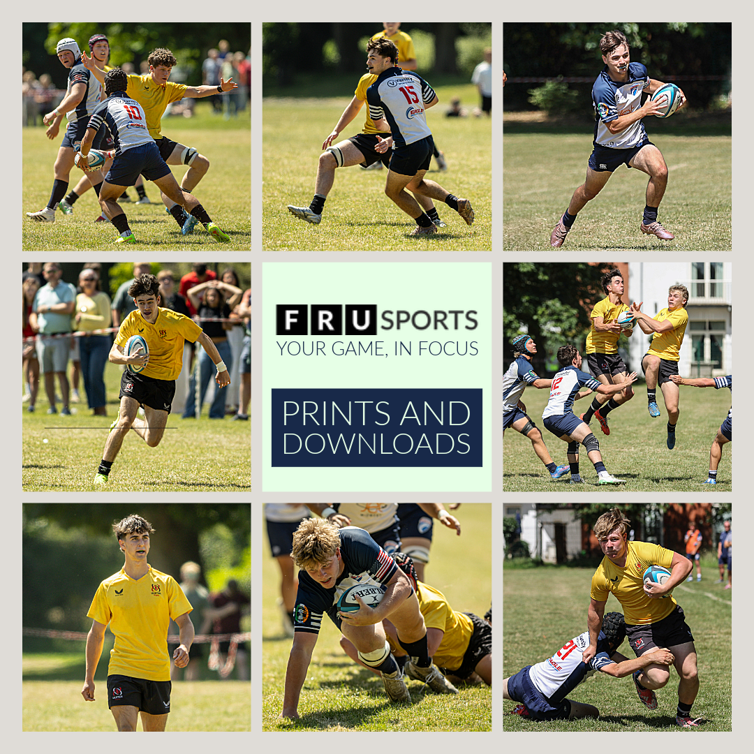 Call to action for the Front Row Union Prints and Downloads site, showing images of various rugby players in action.